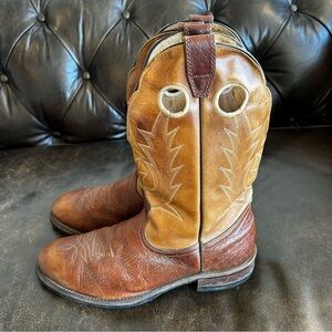 Boulet Men’s Classic Brown Western Cowboy Boots size 10 3E (Extra Large)